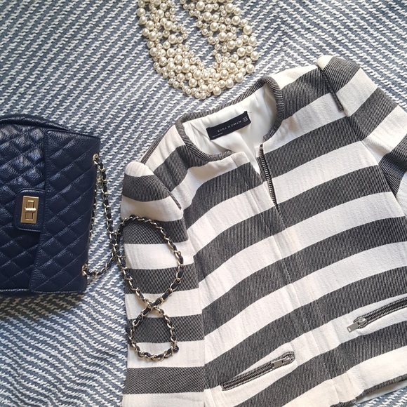 Zara Bold Stripes Blazer - Picture 4 of 8